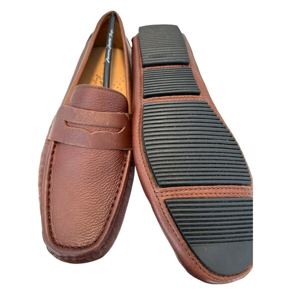 Massimo Matteo Firenze Genuine Leather Driving Moccasin Loafer - SZ 8 M - Picture 5 of 9